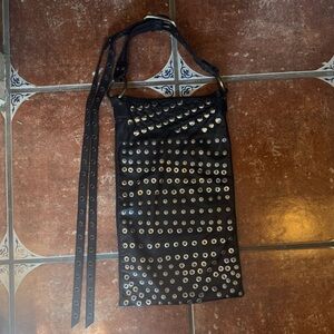 SOLD** Dolce & Gabbana SS 2003 Leather Snap covered belt strap Shoulder bag